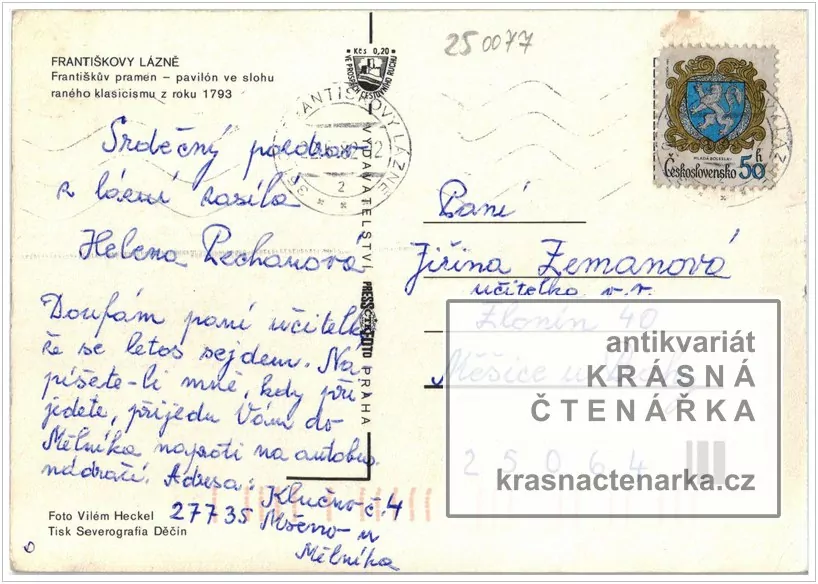 FRANTIŠKOVY LÁZNĚ (socha Františka)