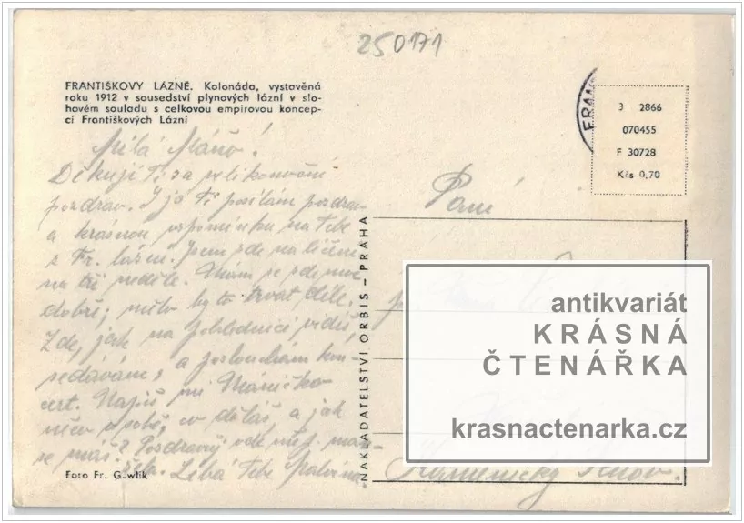 FRANTIŠKOVY LÁZNĚ  (kolonáda u Plynových lázní)