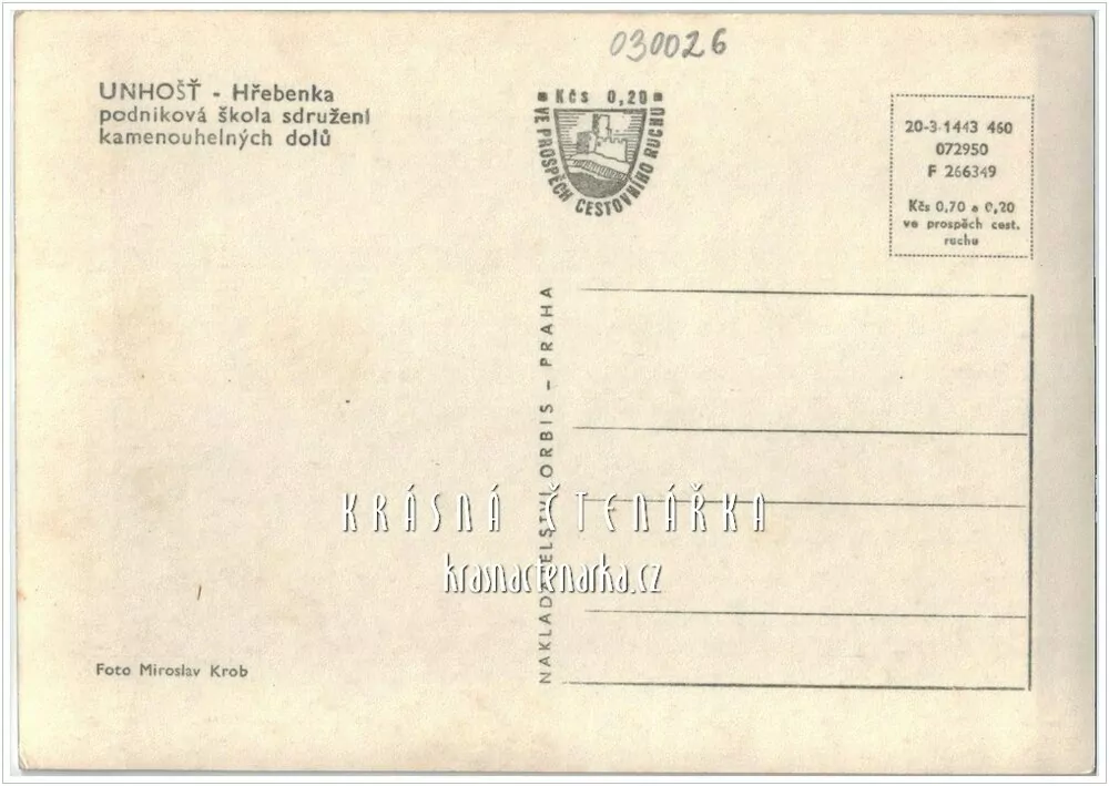 UNHOŠŤ - HŘEBENKA, Podniková škola sdružení kamenouhelných dolů