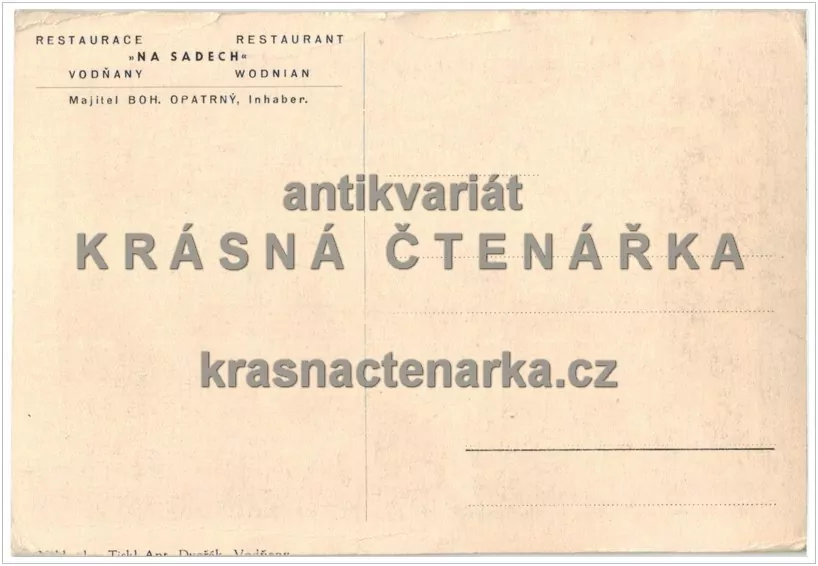 VODŇANY, Restaurace Na sadech