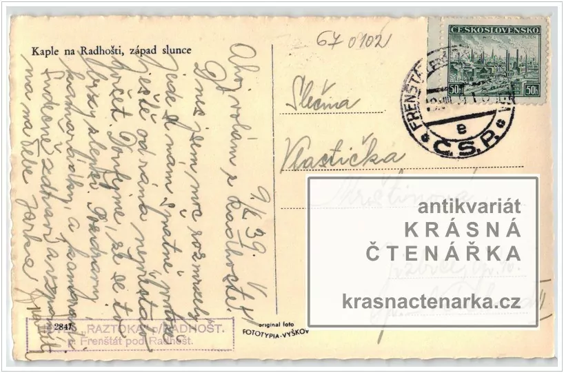 RADHOŠŤ, kaple sv. Cyrila a Metoděje při západu slunce