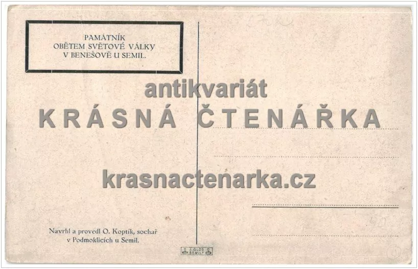 BENEŠOV U SEMIL (pomník obětem 1. světové války)