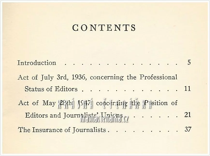 THE LEGAL POSITION OF JOURNALIST IN CZECHOSLOVAKIA(Hrabánek Jan)