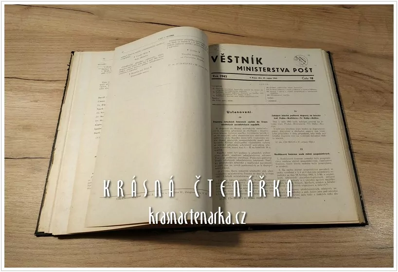 VĚSTNÍK MINISTERSTVA POŠT, rok 1945