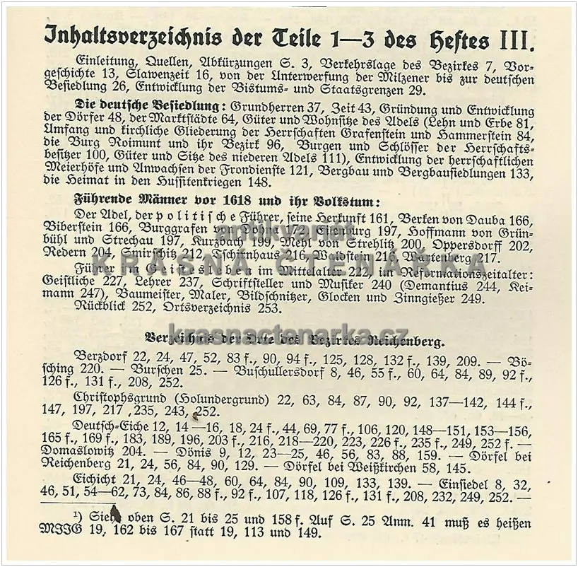HEIMATKUNDE DES KREISES REICHENBERG, Sudetenland III-1-2-3 (Liberecko)