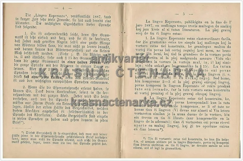 Die Weltsprache ESPERANTO (Zamenhof Ludvík Lazar)