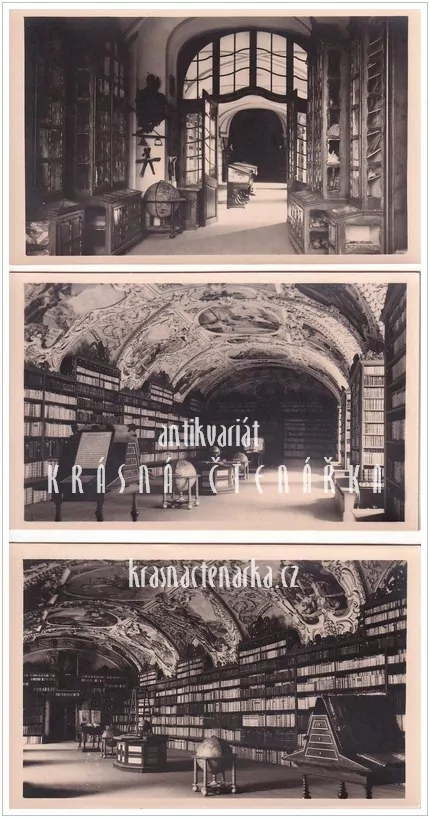 PRAHA, Knihovna kláštera Strahovského (12 ks)