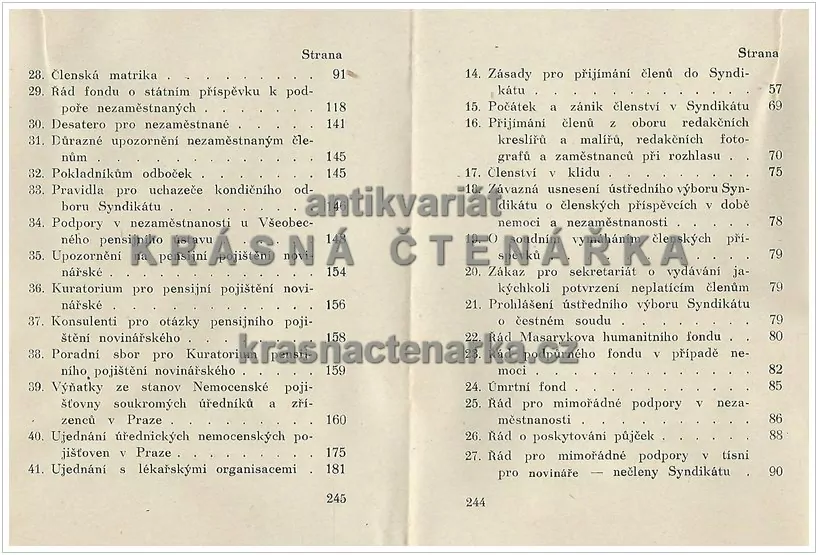 ORGANISOVANÝ NOVINÁŘ, Stanovy, řády, pokyny a rady pro členy Syndikátu čsl. novinářů v Praze (Kverka Karel)