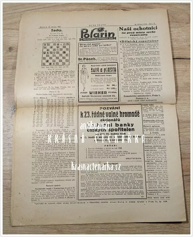 RUDÉ PRÁVO, číslo 71 / 1926