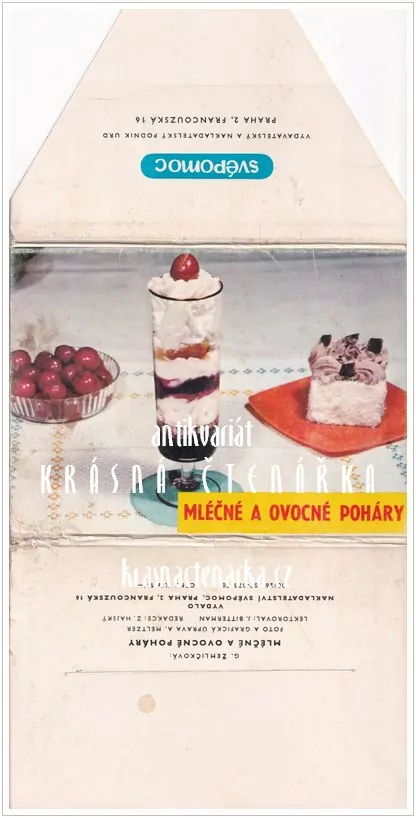 REKLAMNÍ materiál: MLÉČNÉ A OVOCNÉ POHÁRY (konvolut 7 ks)