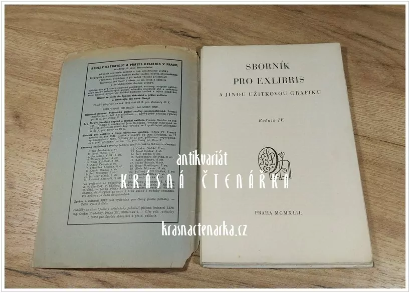 SBORNÍK PRO EXLIBRIS  a jinou užitkovou grafiku, Ročník IV. (16 ks různých exlibris)