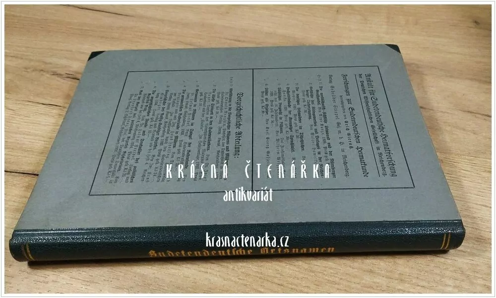 SUDETENDEUTSCHES ORTSNAMENBUCH (Gierach / Schwarz) (Liberecko, Jablonecko, Frýdlantsko)