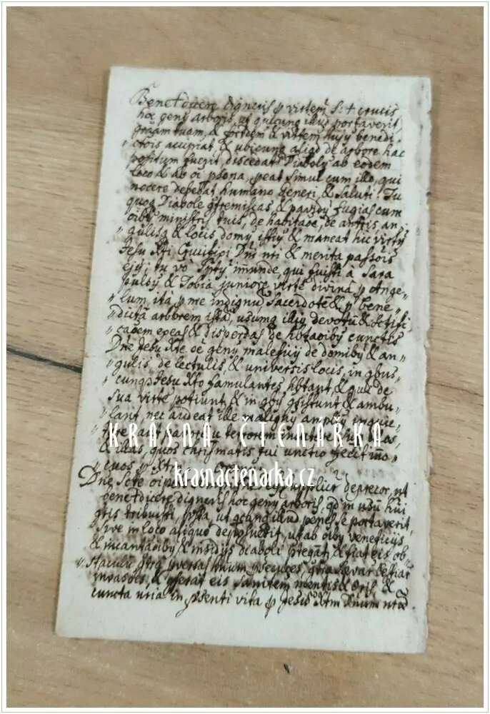 Fragment latinského náboženského textu