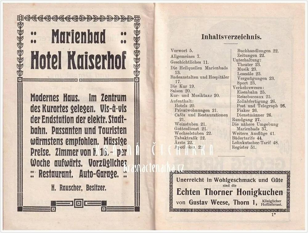 Woerl's Reisehandbücher: MARIENBAD und Umgebung (Mariánské Lázně)