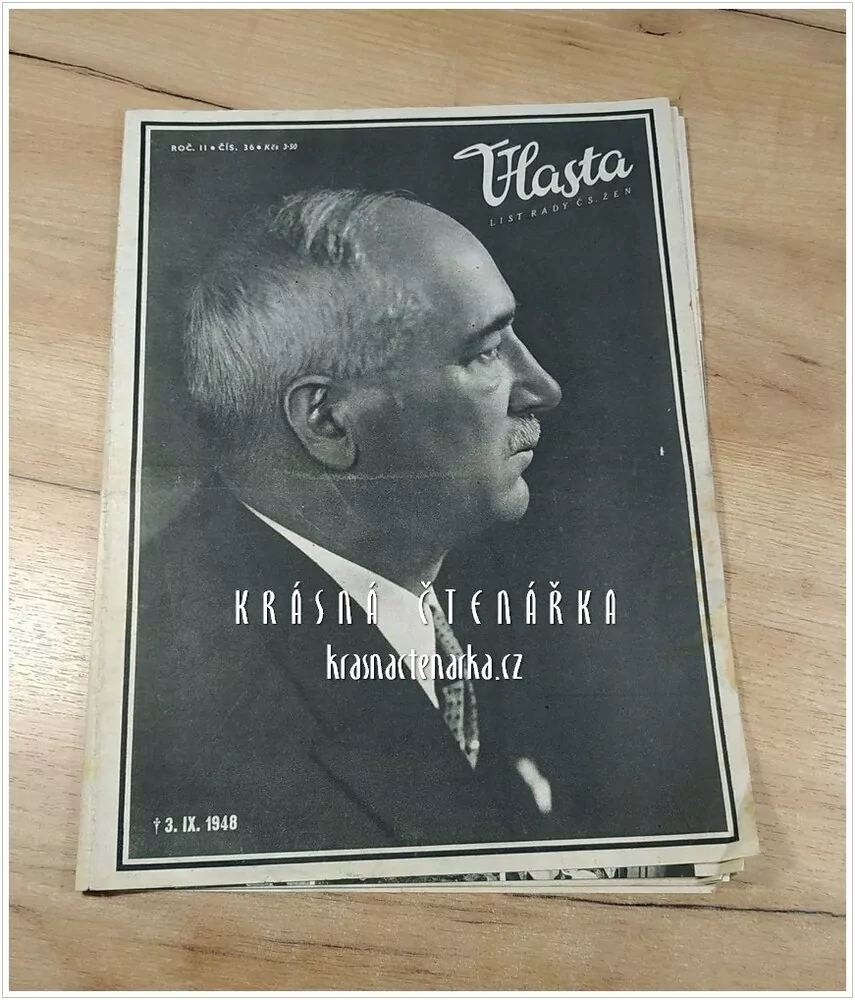 Časopis Vlasta č. 36/1948, číslo vydané k úmrtí Edvarda Beneše