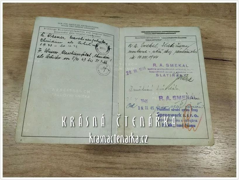 PRACOVNÍ KNÍŽKA, Protektorát Čechy a Morava