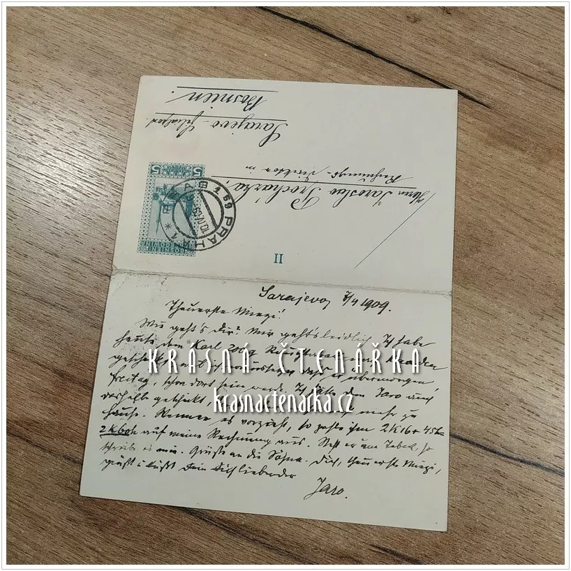 KORESPONDENČNÍ LÍSTEK pro pana Procházku z Prahy, 2 ks, razítko SARAJEVO - MILIT. POST