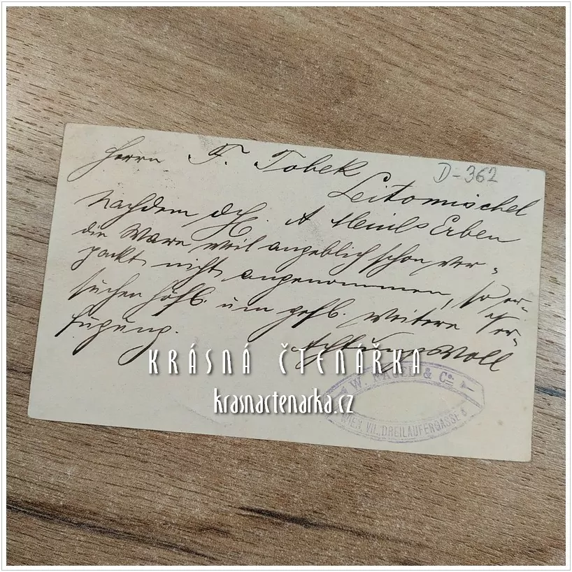 KORESPONDENČNÍ LÍSTEK pro pana Tobeka z Litomyšle