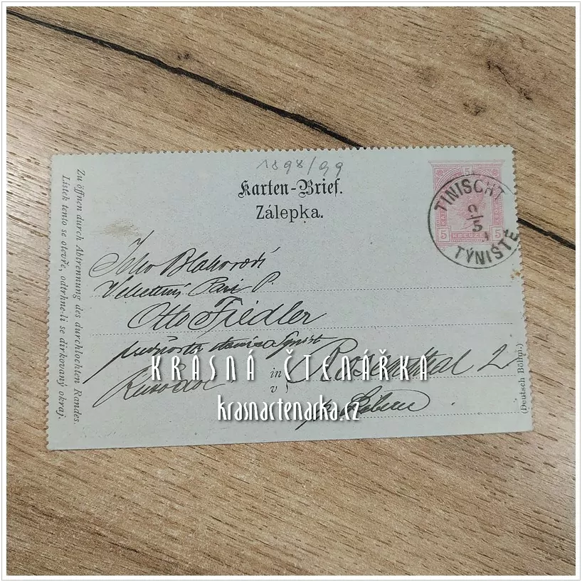 DOPISNICE Zálepka, razítko TÝNIŠTĚ