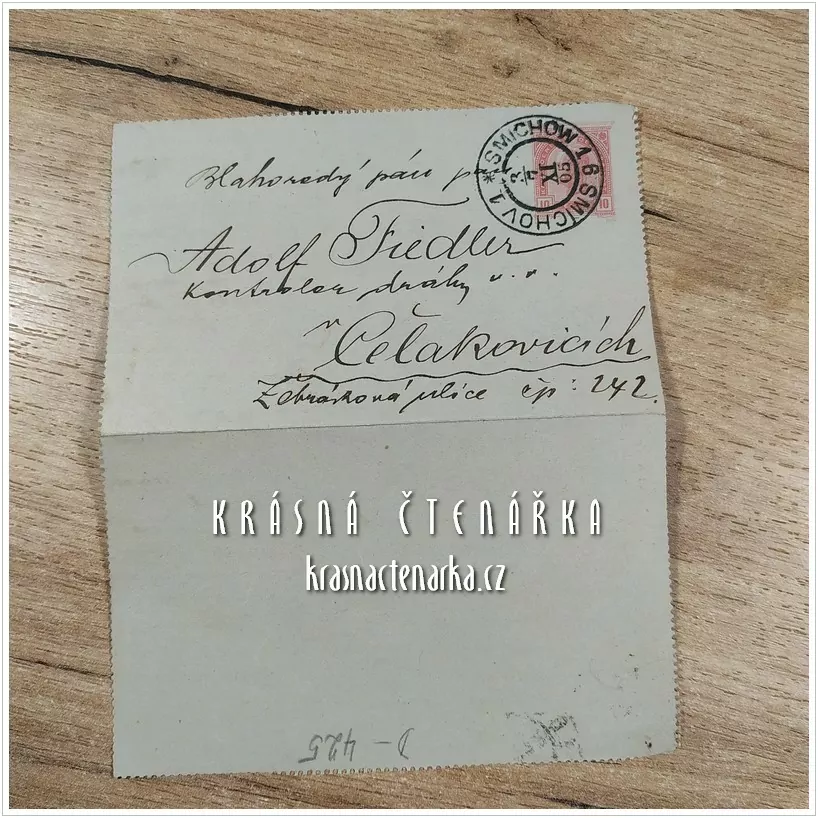 DOPISNICE Zálepka, razítko SMÍCHOV