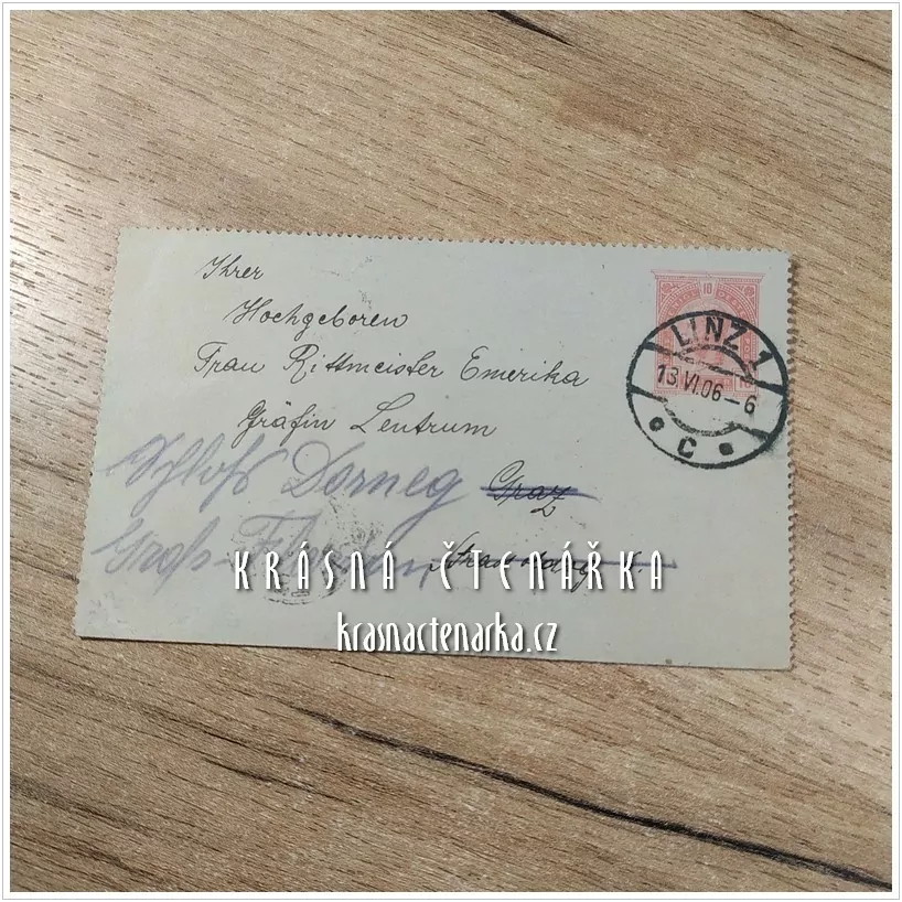 DOPISNICE Zálepka, razítko LINZ / GRAZ