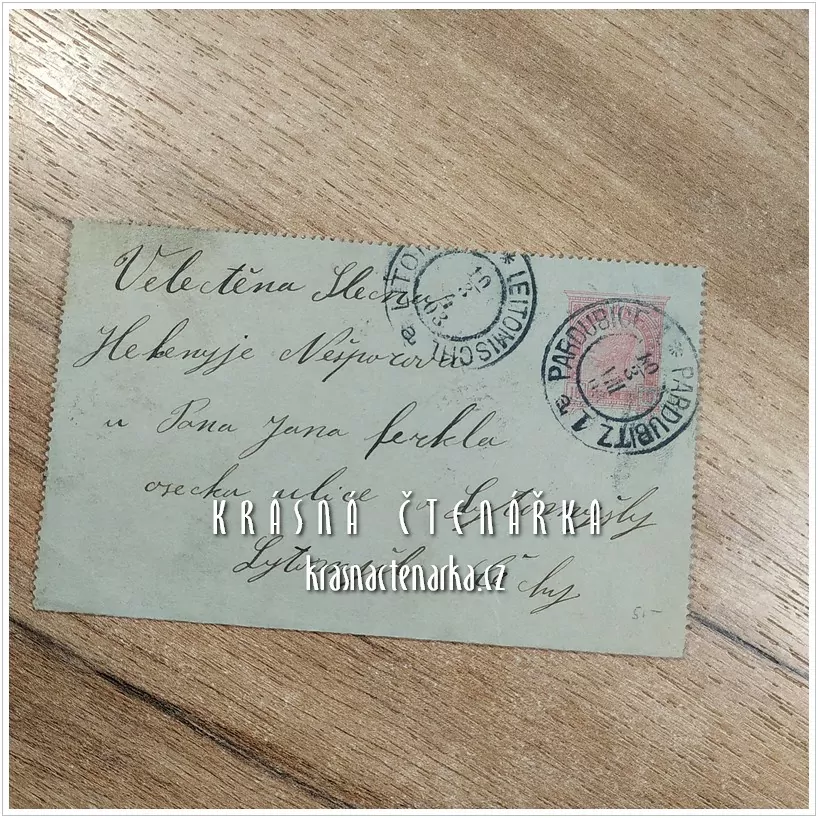 DOPISNICE Zálepka, razítko PARDUBICE / LITOMYŠL