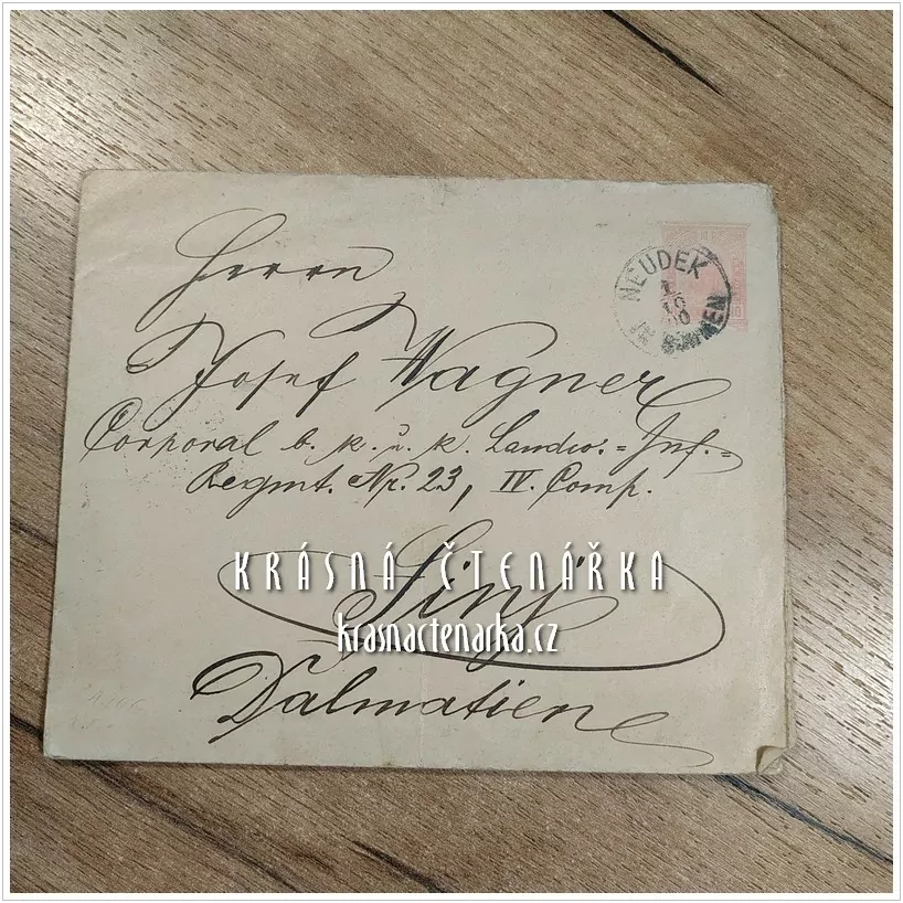 OBÁLKA či DOPISNICE Z ROKU 1900 s vytištěnou známkou, razítko NEUDEK (Nejdek)