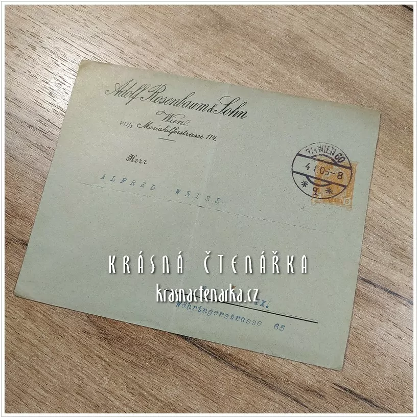 OBÁLKA či DOPISNICE z roku 1905 s vytištěnou známkou, razítko WIEN