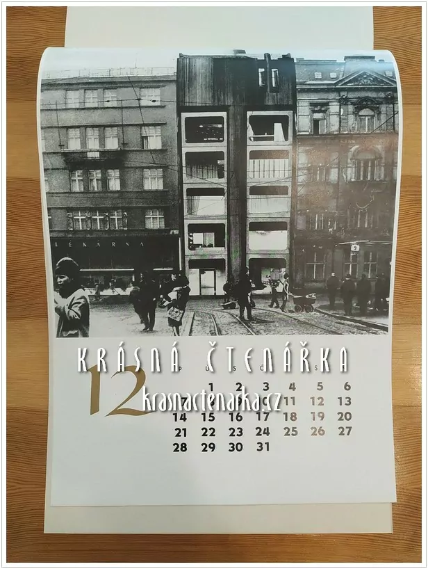 Nástěnný kalendář LIBEREC 1975 (architektonické návrhy)
