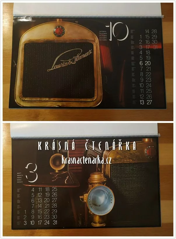 Nástěnný kalendář LAURIN & KLEMENT 1974