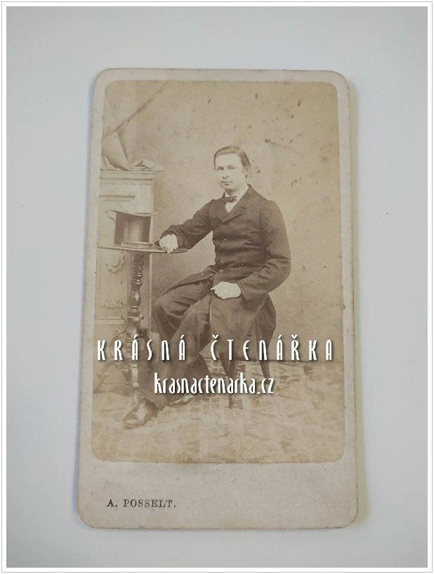 Fotografická vizitka: DŽENTLMEN (Atelier Anton Posselt, Liberec)