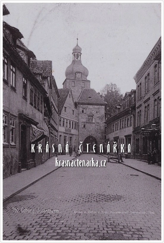 COBURG, leporelo s 12 fotografiemi (vydáno 1899)