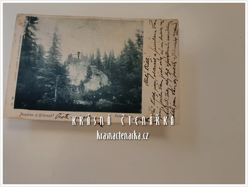 KRKONOŠE, Černá skála (razítko 1899)