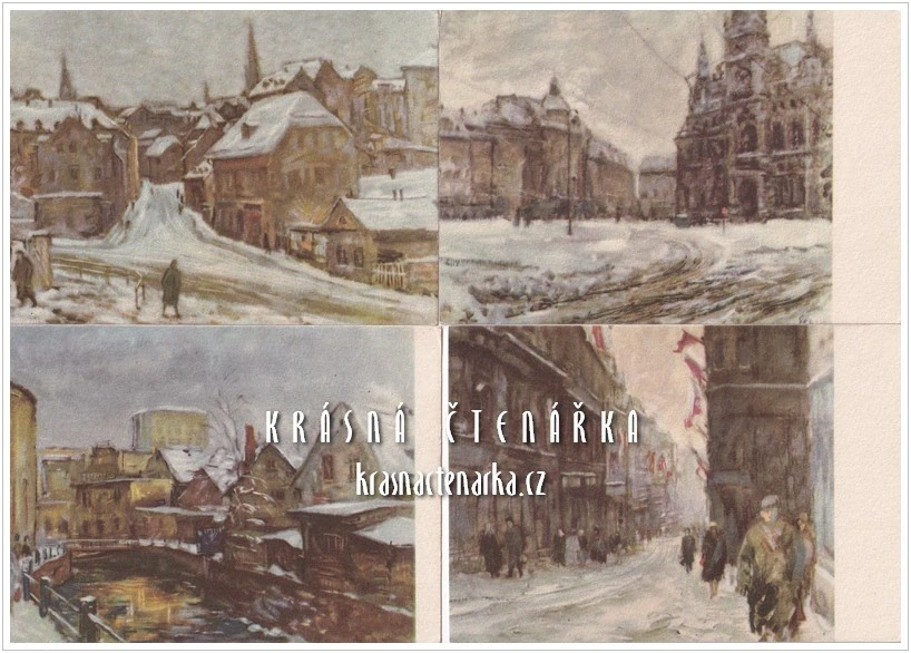 LIBEREC (il. Šebestík René), 7 ks pohlednic