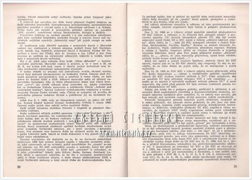 POUČENÍ z krizového vývoje v okresní stranické organizaci a v okrese Liberec