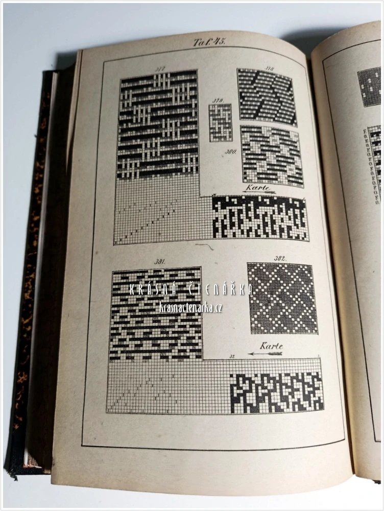 LEHRBUCH DER TUCH- UND BUCKSKINWEBEREI AUF HAND- UND MECHANISCHEN STÜHLEN (Oelsner, G. Hermann) (Výrova sukna)