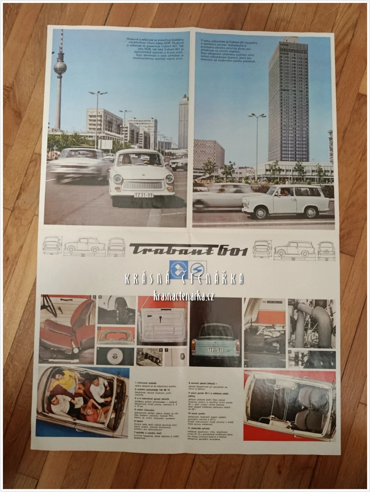 TRABANT 601 | Plakát z katalogu či prospektu Trabant 601 z DDR