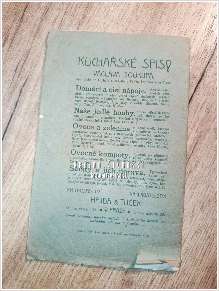 RAJSKÁ JABLKA ČI TOMATY, Stručný návod, jak by se tato dosud u nás dosti neoceněná zelenina v kuchyni nejlépe zužitkovati měla | Historická kuchařská příručka Václava Soukupa