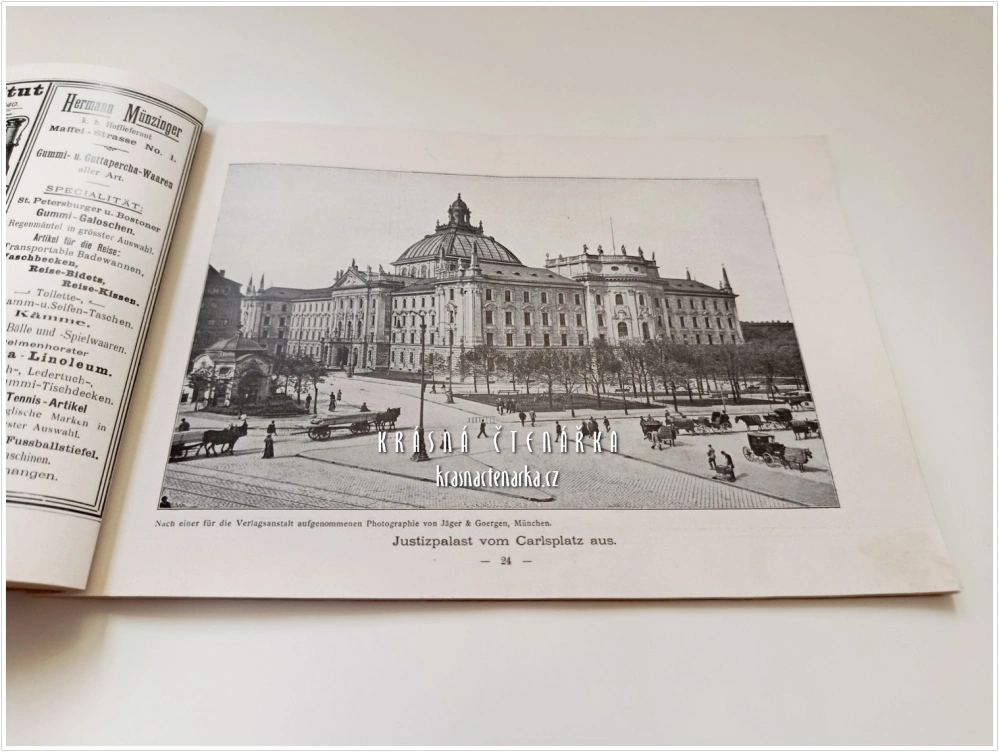 ANSICHTEN-ALBUM MÜNCHEN + „Hotel Oberpollinger, München“ | Reprezentativní secesní album s pohledy na Mnichov