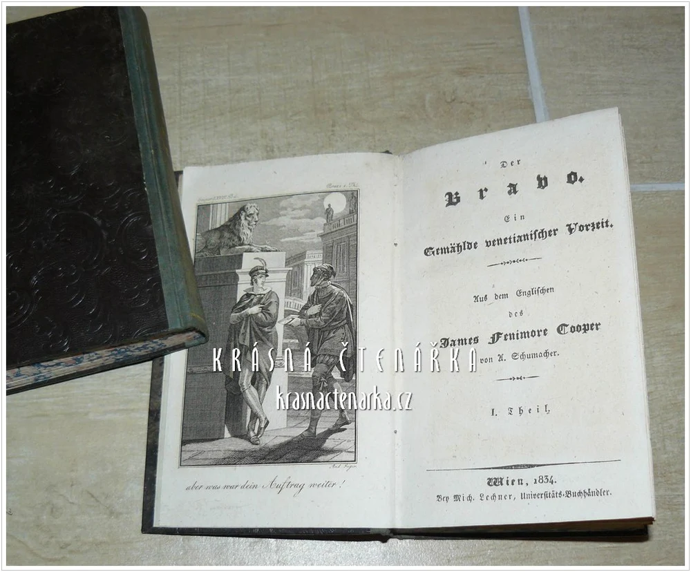 DER BRAVO, Ein Gemählde venetianischer Vorzeit I. - IV- Theil, vydáno 1834 (Cooper James Fenimore)