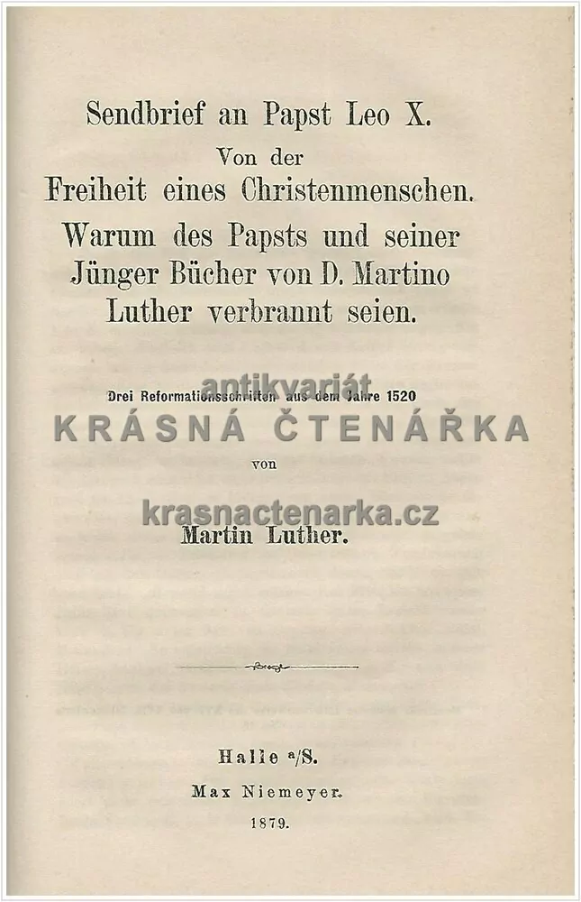 AN DEN CHRISTLICHEN ADEL DEUTSCHER NATION (Luther Martin)