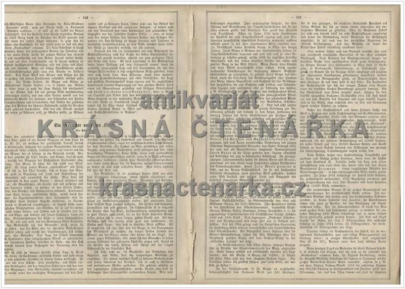 DIE GUSSSTAHLFABRIK DES BOCHUMER VEREINS (BOCHUM) ( Elssner, dřevoryt)