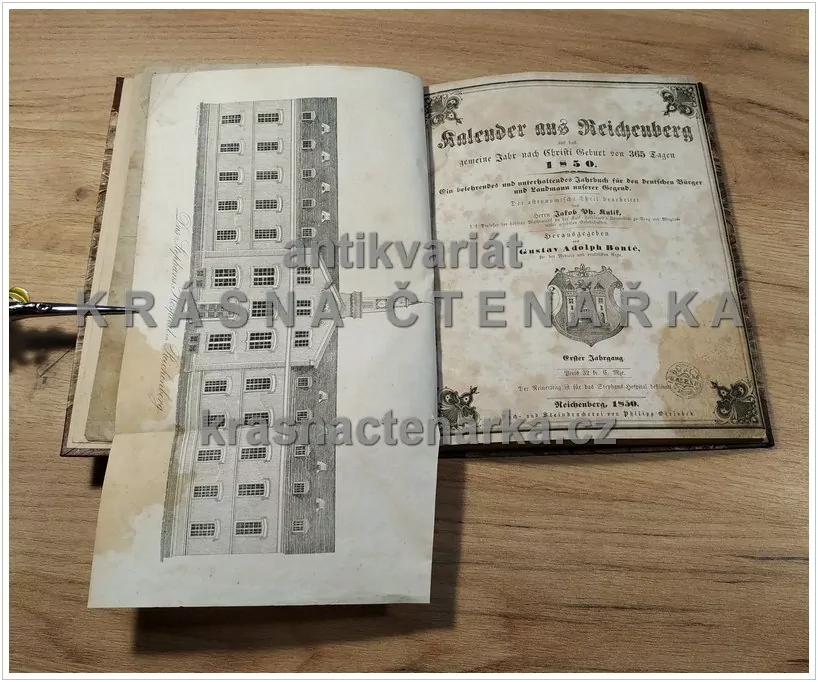 KALENDER AUS REICHENBERG für das Jahr 1850 (Kulik Jakob Ph.) (Liberec)