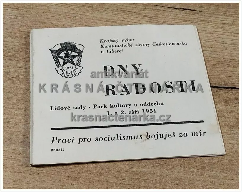 DNY RADOSTI, 1. a 2. září 1951 Liberec
