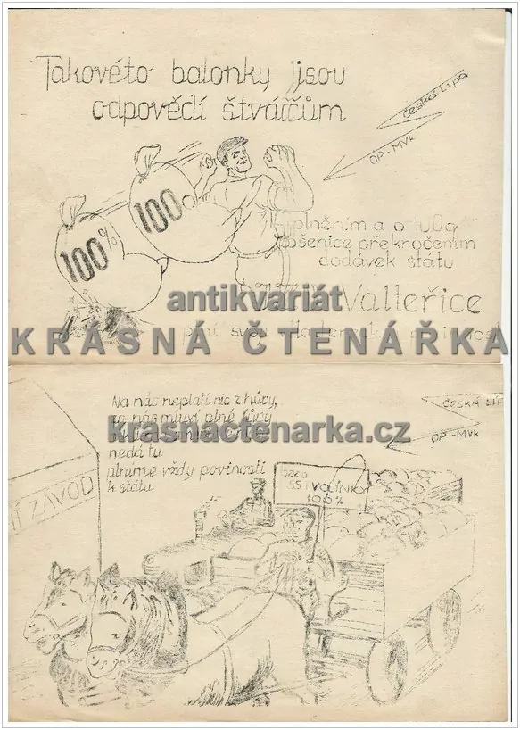 BUDOVATEL ČESKOLIPSKÉ VESNICE, Informační letáky Výkupního závodu Česká Lípa z roku 1954