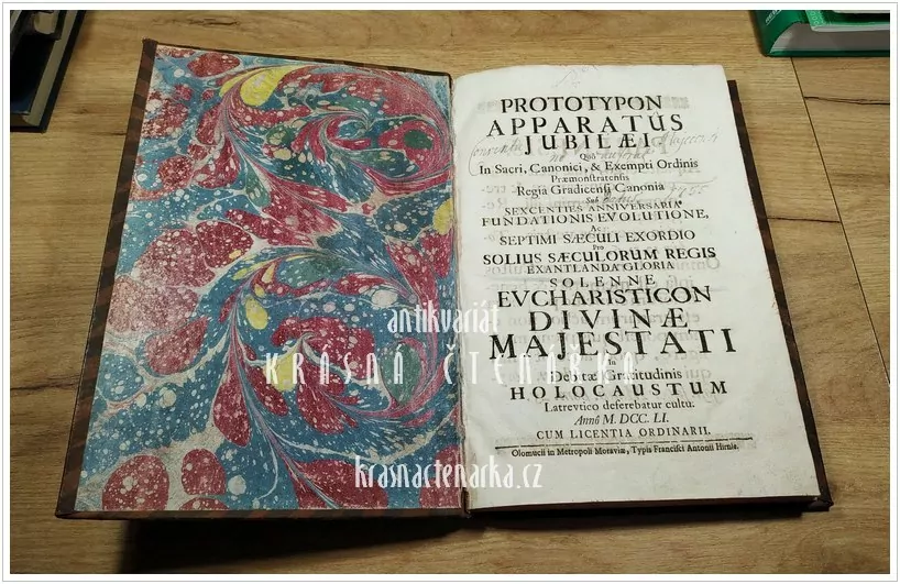 PROTOTYPON APPARATUS JUBILAEI Quo in Sacri ... + dalších 7 přívazků, vydáno 1751