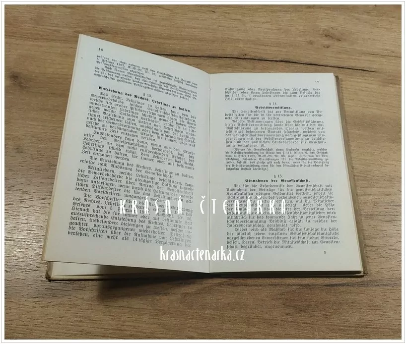 STATUTEN FÜR DIE BÄCKER=GENOSSENSCHAFT IN REICHENBERG  (Stanovy pro pekařská družstva v Liberci)