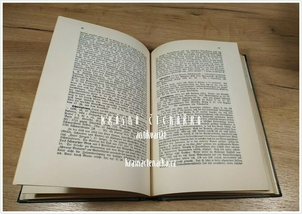 SUDETENDEUTSCHES ORTSNAMENBUCH (Gierach / Schwarz) (Liberecko, Jablonecko, Frýdlantsko)