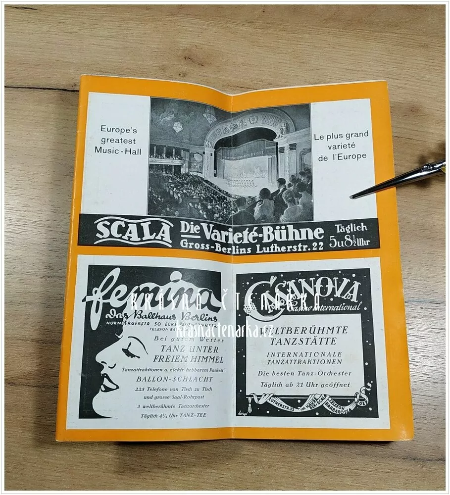 TIEN'S BEROLINA RUNDFAHRTEN, reklamní brožura výletních autobusů