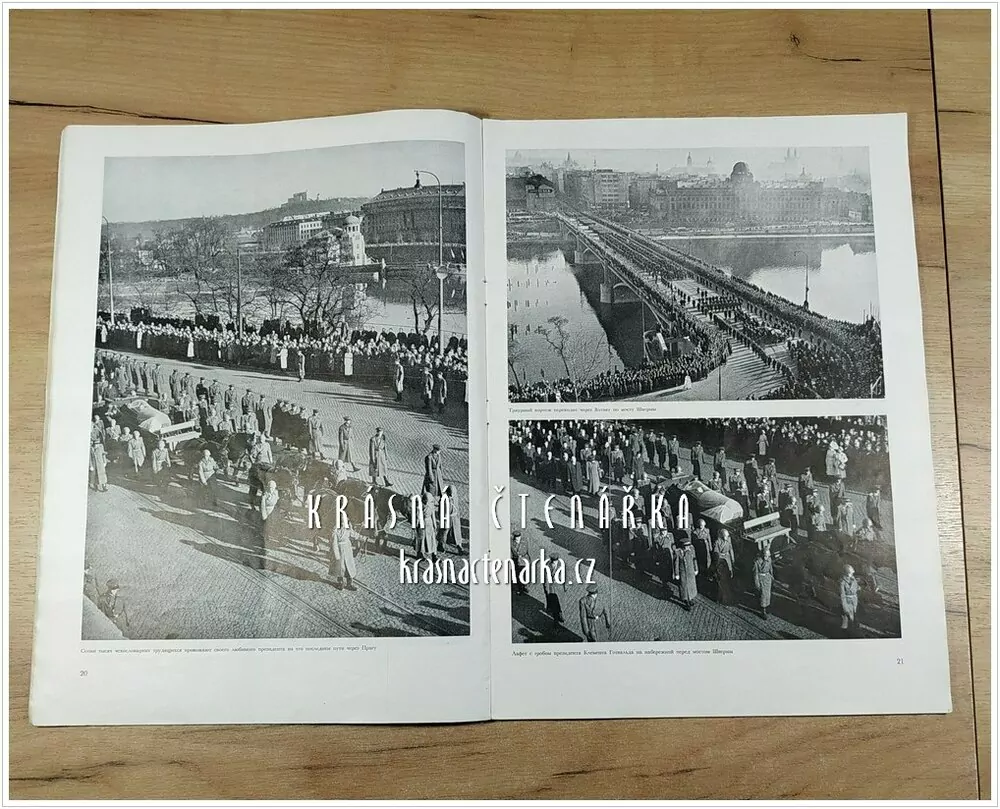 Ruský časopis ČESKOSLOVENSKO - KLEMENT GOTTWALD, číslo věnované úmrtí Klementa Gottwalda